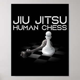 Jiu Jitsu Chess Brazilian Jujitsu MMA Poster