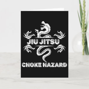 Jiu Jitsu Choke Hazard Karate Boxing Muay Thai Kic Card