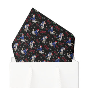 Jiu Jitsu Christmas Tissue Paper in Black