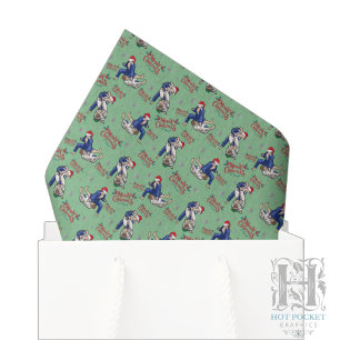Jiu Jitsu Christmas Tissue Paper in Green