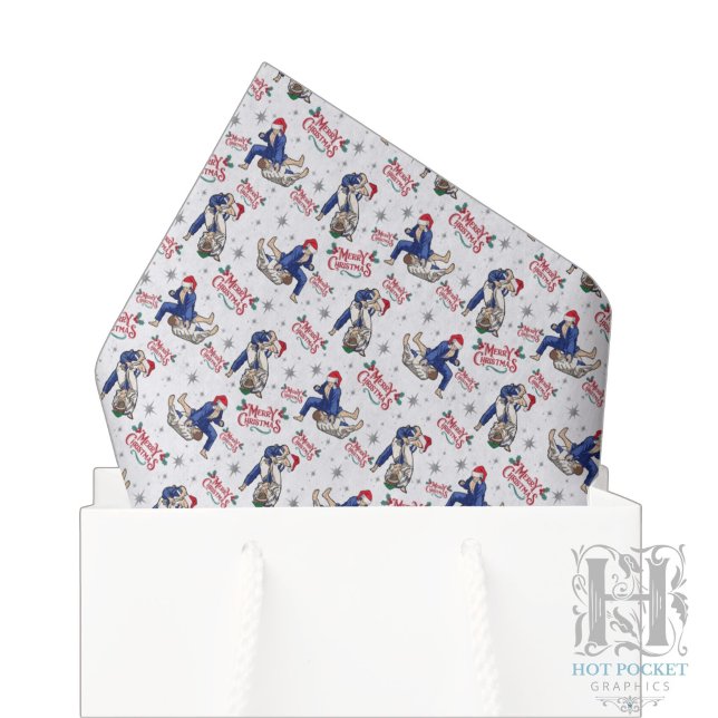 Jiu Jitsu Christmas Tissue Paper in White (Creator Uploaded)