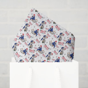 Jiu Jitsu Christmas Tissue Paper in White