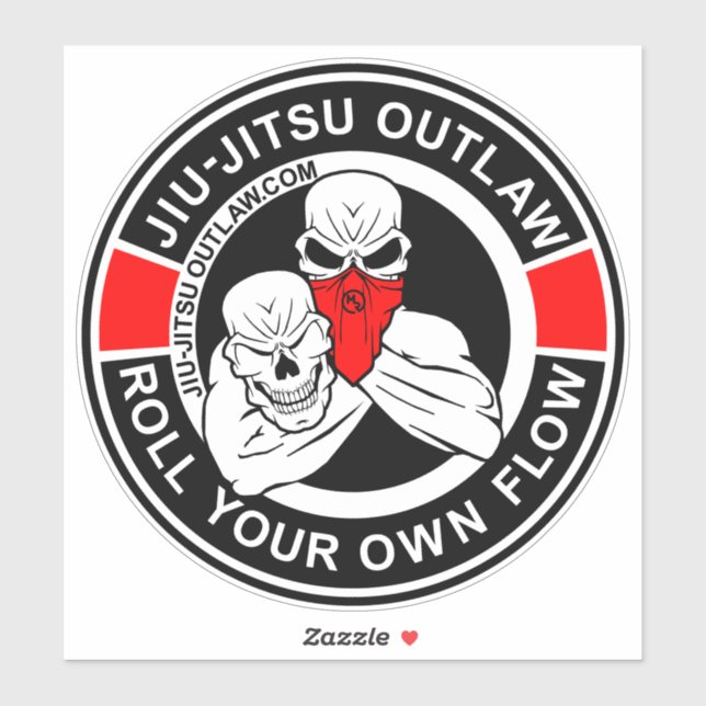 Jiu-Jitsu Circle - BlackRed-2D (Sheet)