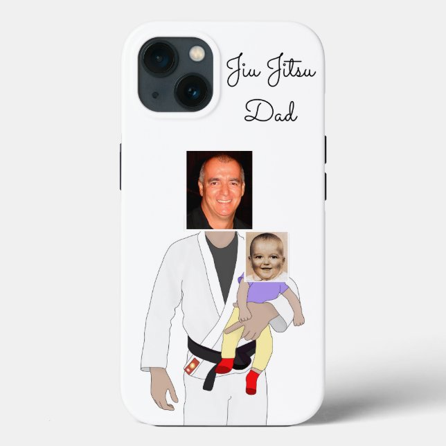 Jiu Jitsu Dad Custom Photos and Handwritten Text Case-Mate iPhone Case (Back)