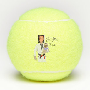 Jiu Jitsu Dad Custom Photos and Handwritten Text Tennis Balls