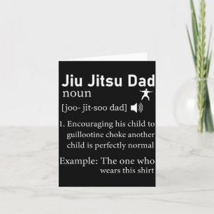 Jiu Jitsu Dad Definition Funny BJJ Martial Arts Card
