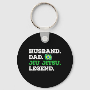 Jiu-Jitsu Dad Hero Legend Brazilian BJJ Men Father Key Ring
