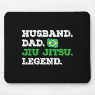 Jiu-Jitsu Dad Hero Legend Brazilian BJJ Men Father Mouse Pad