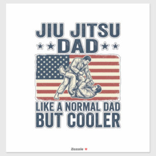 Jiu Jitsu Dad Vintage Flag Shirt Design_1