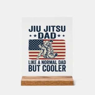 Jiu Jitsu Dad Vintage Flag Shirt Design_1 Acrylic Sign