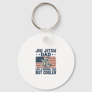 Jiu Jitsu Dad Vintage Flag Shirt Design_1 Key Ring