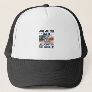 Jiu Jitsu Dad Vintage Flag Shirt Design_1 Trucker Hat