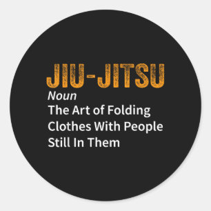 Jiu-Jitsu Definition Funny BJJ Brazilian Jiu Jitsu Classic Round Sticker