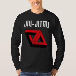 Jiu Jitsu Double Gracie Triangle  Dotted  Mma  Bjj T-Shirt