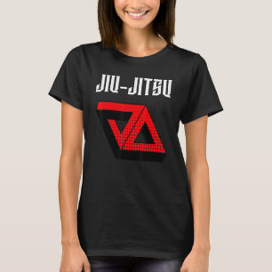 Jiu Jitsu Double Gracie Triangle  Dotted  Mma  Bjj T-Shirt