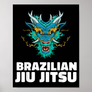 Jiu Jitsu Dragon Brazilian Jiu Jitsu MMA Grappling Poster