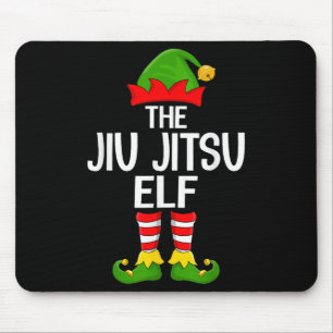 Jiu Jitsu Elf Xmas Matching Family Elf Squad Chris Mouse Pad