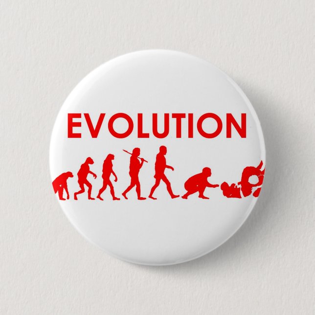Jiu Jitsu Evolution 6 Cm Round Badge (Front)