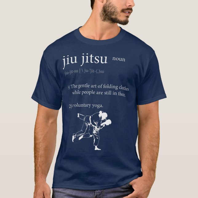 Jiu Jitsu  Folding clothes while people are in T-Shirt (Front)