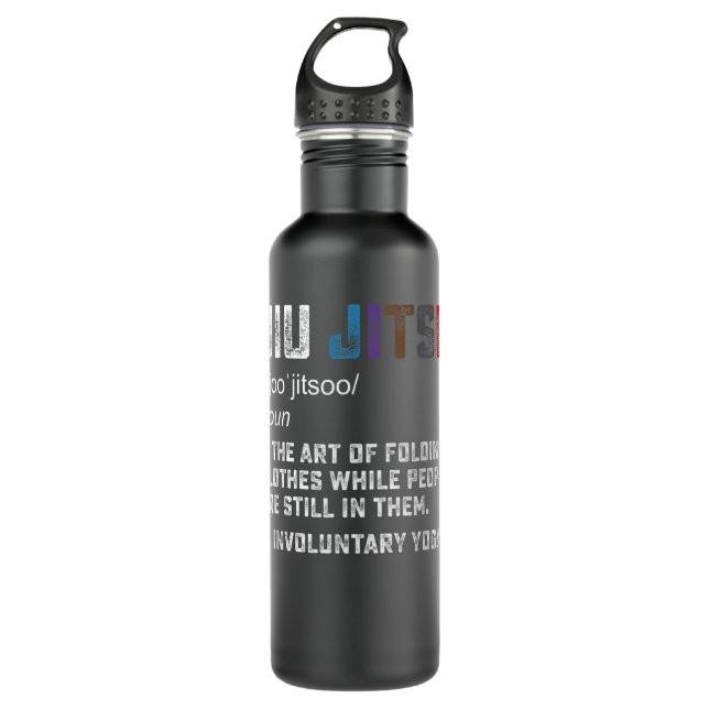 Jiu jitsu Funny definition BJJ or MMA grappler 710 Ml Water Bottle (Front)