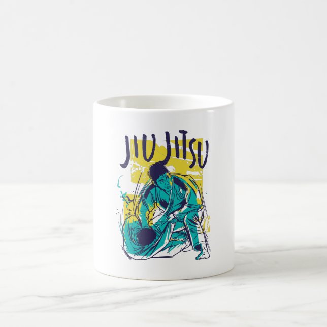 Jiu Jitsu Grunge Coffee Mug (Center)