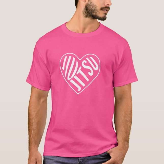 Jiu Jitsu Heart Cute BJJ Brazilian Jiu Jitsu T-Shirt (Front)
