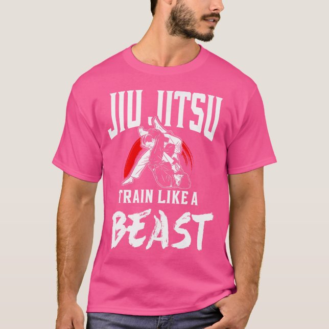 Jiu Jitsu Jiu Jitsu Train Like A Beast T-Shirt (Front)