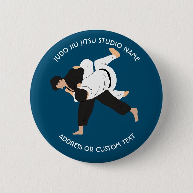 Jiu Jitsu Judo Martial Arts Studio 6 Cm Round Badge (Front)
