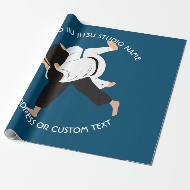 Jiu Jitsu Judo Martial Arts Studio Wrapping Paper (Unrolled)