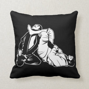 jiu jitsu martial art fighter fight vector cushion