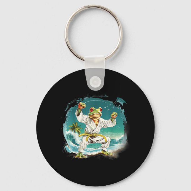 Jiu-Jitsu MMA Toad Beach Taekwondo Frog Judo Key Ring (Front)
