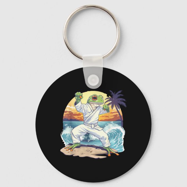Jiu-Jitsu MMA Toad Taekwondo Frog Judo Beach Key Ring (Front)