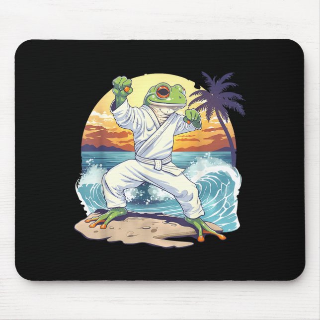 Jiu-Jitsu MMA Toad Taekwondo Frog Judo Beach Mouse Pad (Front)