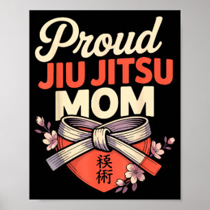 Jiu Jitsu Mom Mother Retro Poster