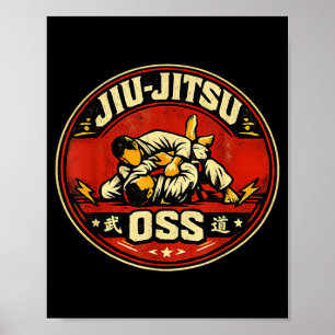 Jiu Jitsu OSS Brazilian Martial Arts Combat Sports Poster