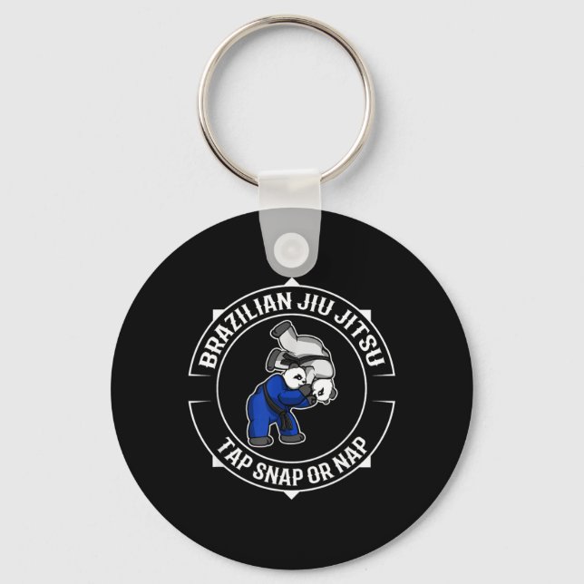 Jiu Jitsu Panda - BJJ and Judo Key Ring (Front)