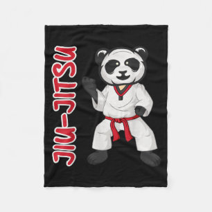 Jiu Jitsu Panda BJJ Funny Brazilian Jew Jitsu Fleece Blanket