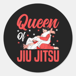Jiu Jitsu Queen Queen of Jiu Jitsu Classic Round Sticker