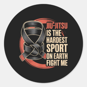 Jiu Jitsu Retro Vintage Ju-Jitsu is The Hardest Classic Round Sticker