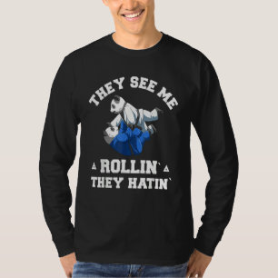 Jiu Jitsu Rollin   BJJ Grappling Pandas T-Shirt