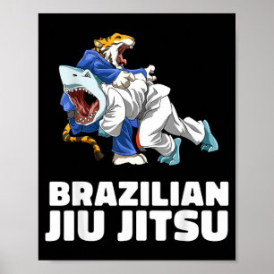 Jiu Jitsu Shark Brazilian Jiu Jitsu MMA Grappling Poster