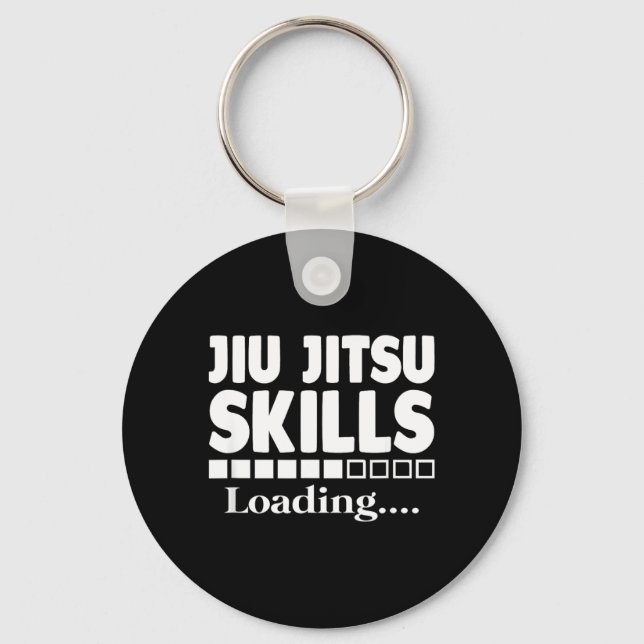 Jiu Jitsu Skills Loading Shirt - Funny BJJ Key Ring (Front)