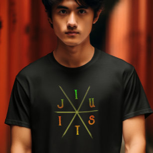 Jiu Jitsu Star Vintage Print T-Shirt