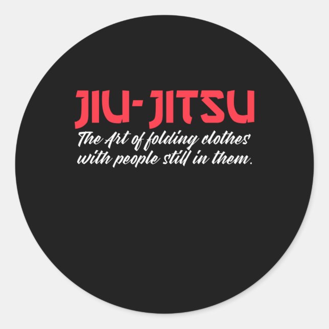 jiu-jitsu the art of folding people classic round sticker (Front)