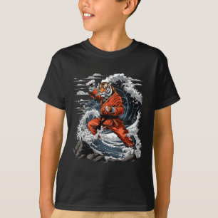 Jiu-jitsu Tiger Kung Fu Taekwondo Kickboxing Marti T-Shirt