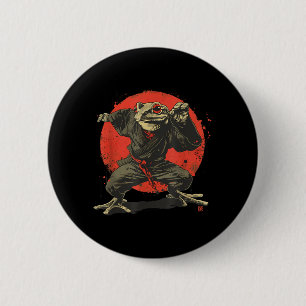 Jiu-Jitsu Toad Judo MMA Kickboxing Taekwondo 6 Cm Round Badge