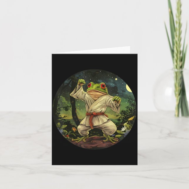 Jiu-Jitsu Toad Kickboxing Forest Taekwondo Frog Card (Front)