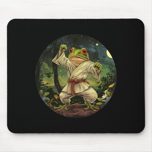 Jiu-Jitsu Toad Kickboxing Forest Taekwondo Frog Mouse Pad (Front)