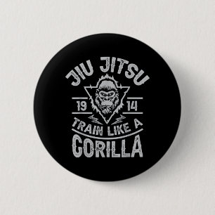 Jiu Jitsu Train Like A Gorilla Funny Martial Arts 6 Cm Round Badge