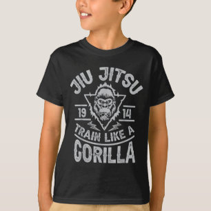 Jiu Jitsu Train Like A Gorilla Funny Martial Arts T-Shirt